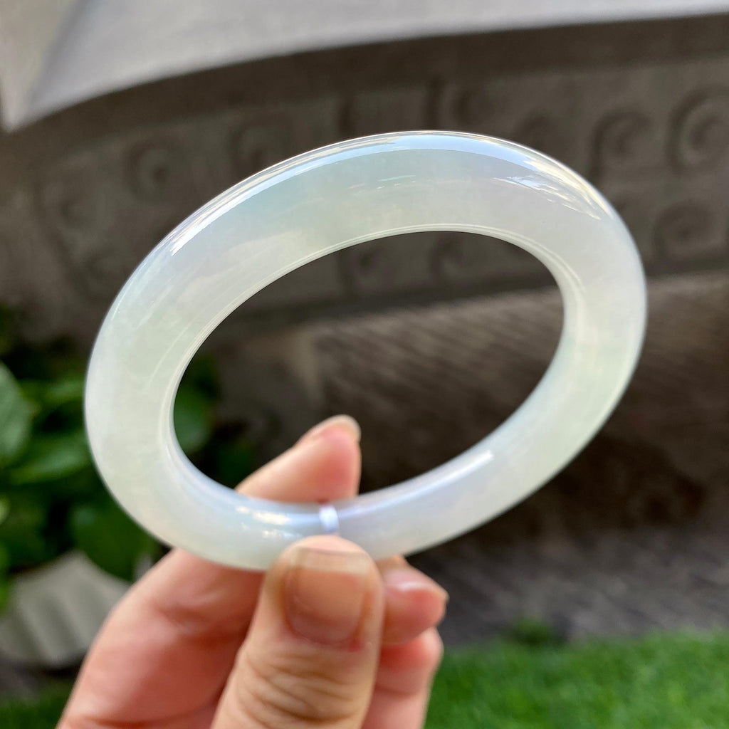 细糯种淡晴底圆条手镯（54.3mm）（yc304778）