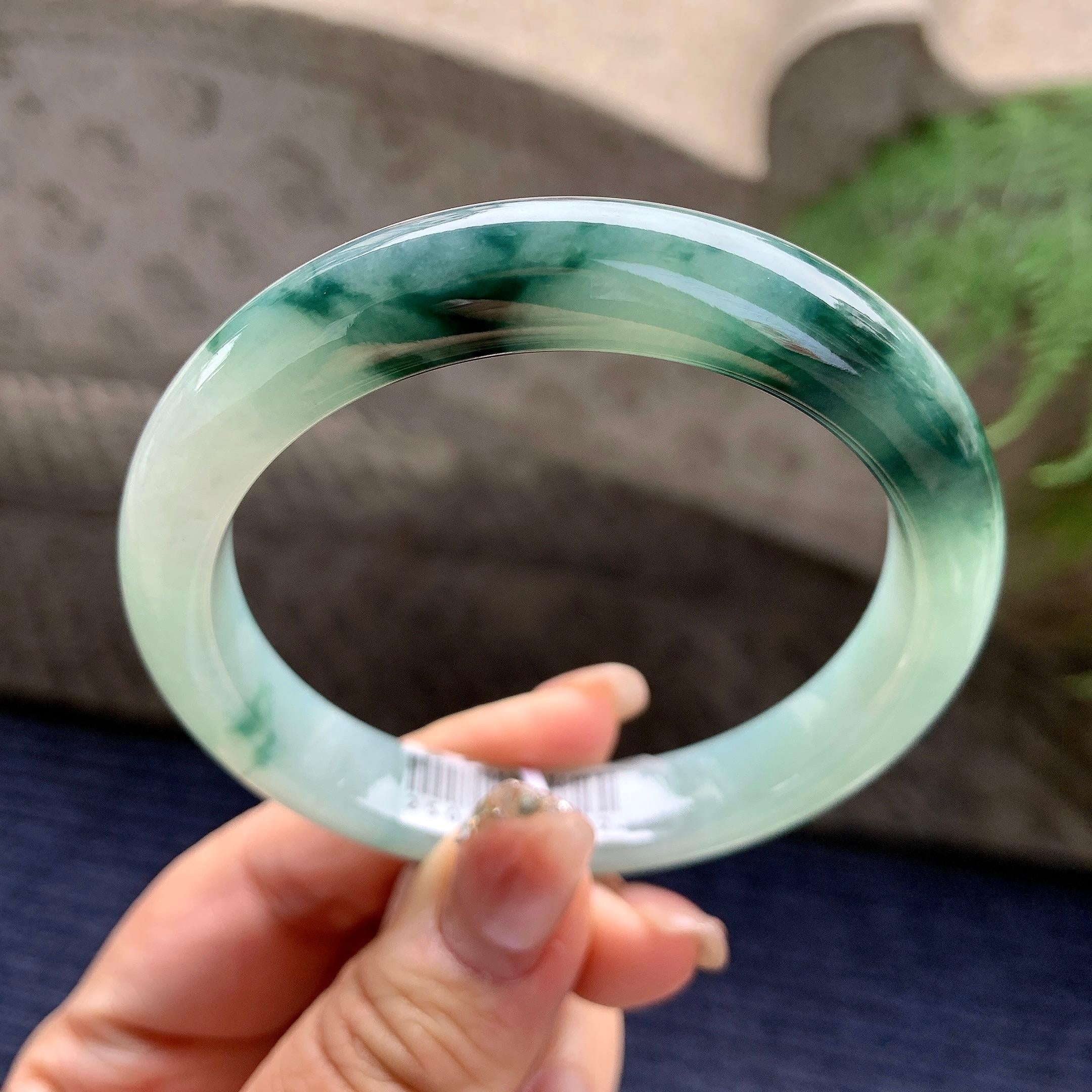 细糯种飘花平安镯（58.6mm）（yc297965）