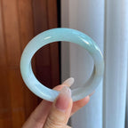 细糯种淡晴底翡翠平安镯（57.8mm）（yc266500）