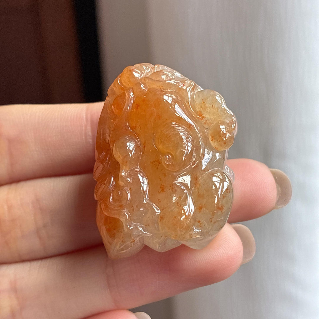 糯冰黄翡貔貅 天然缅甸A货翡翠（yc439412）