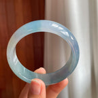 冰种蓝晴底翡翠平安镯（57.4mm)（yc342539）