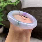 细糯种紫罗兰飘花平安镯（60mm）（yc203715）