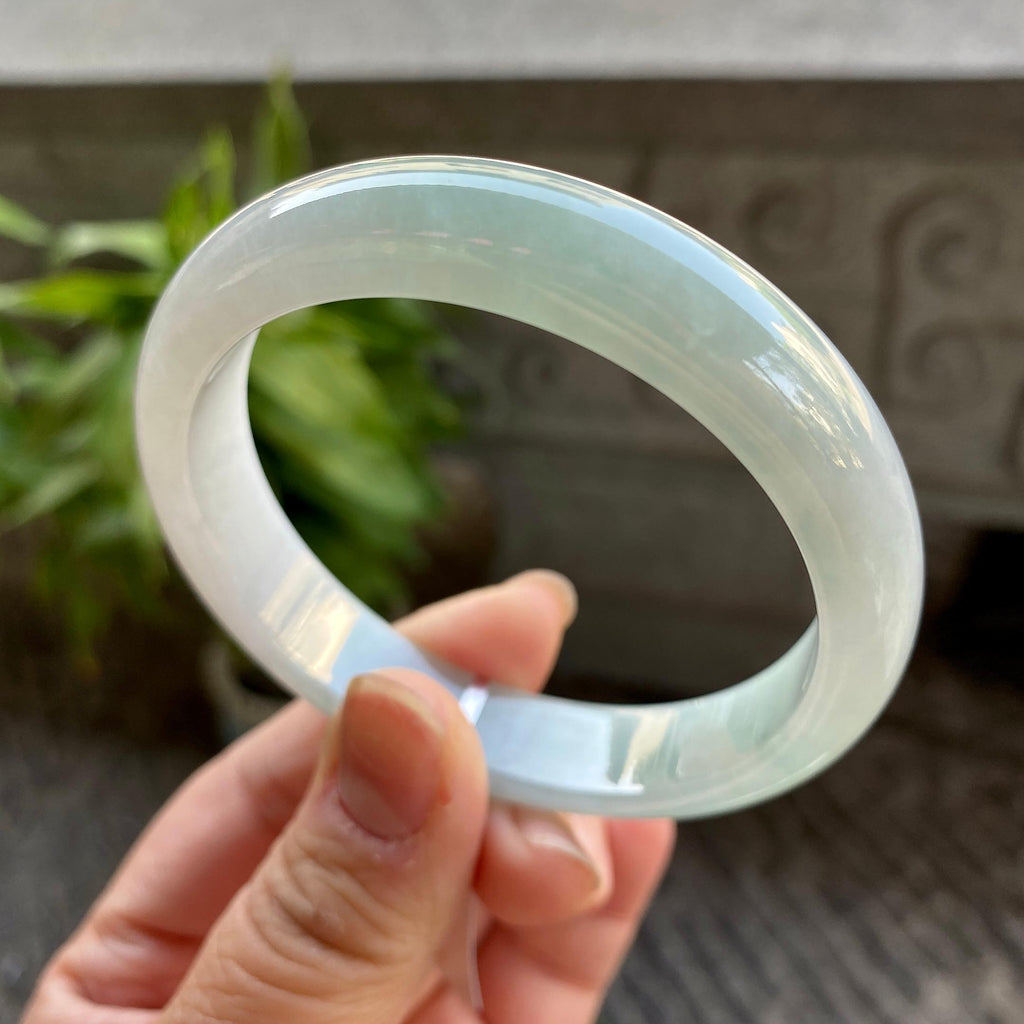 细糯种淡晴底平安镯（56.8mm）（yc311016）