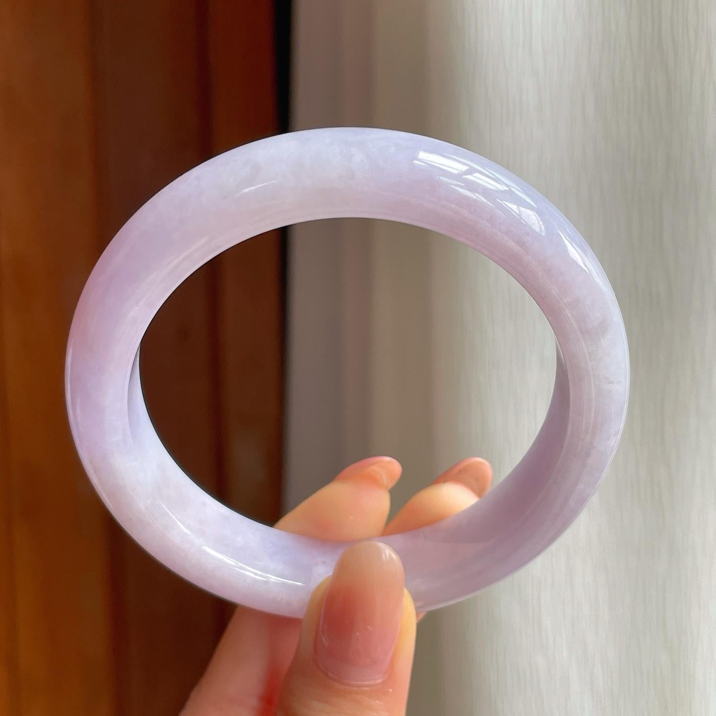 糯冰紫罗兰翡翠平安镯（58mm)（yc352498）