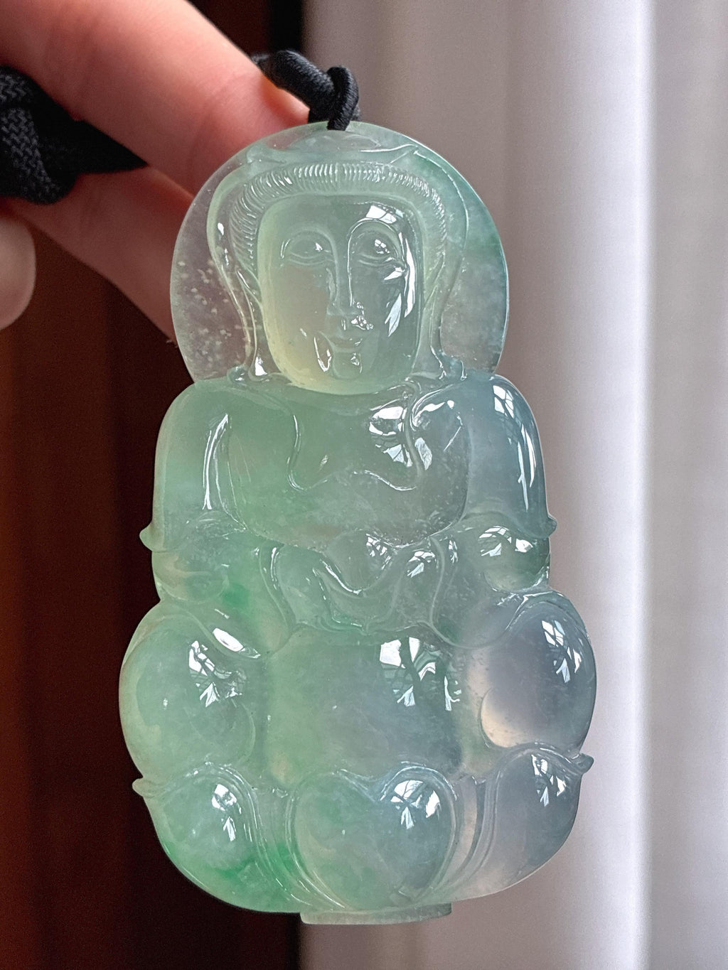 冰种晴底观音 天然缅甸A货翡翠（yc454661）
