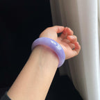 糯冰宽版紫罗兰翡翠平安镯（56.2mm)（yc374805）