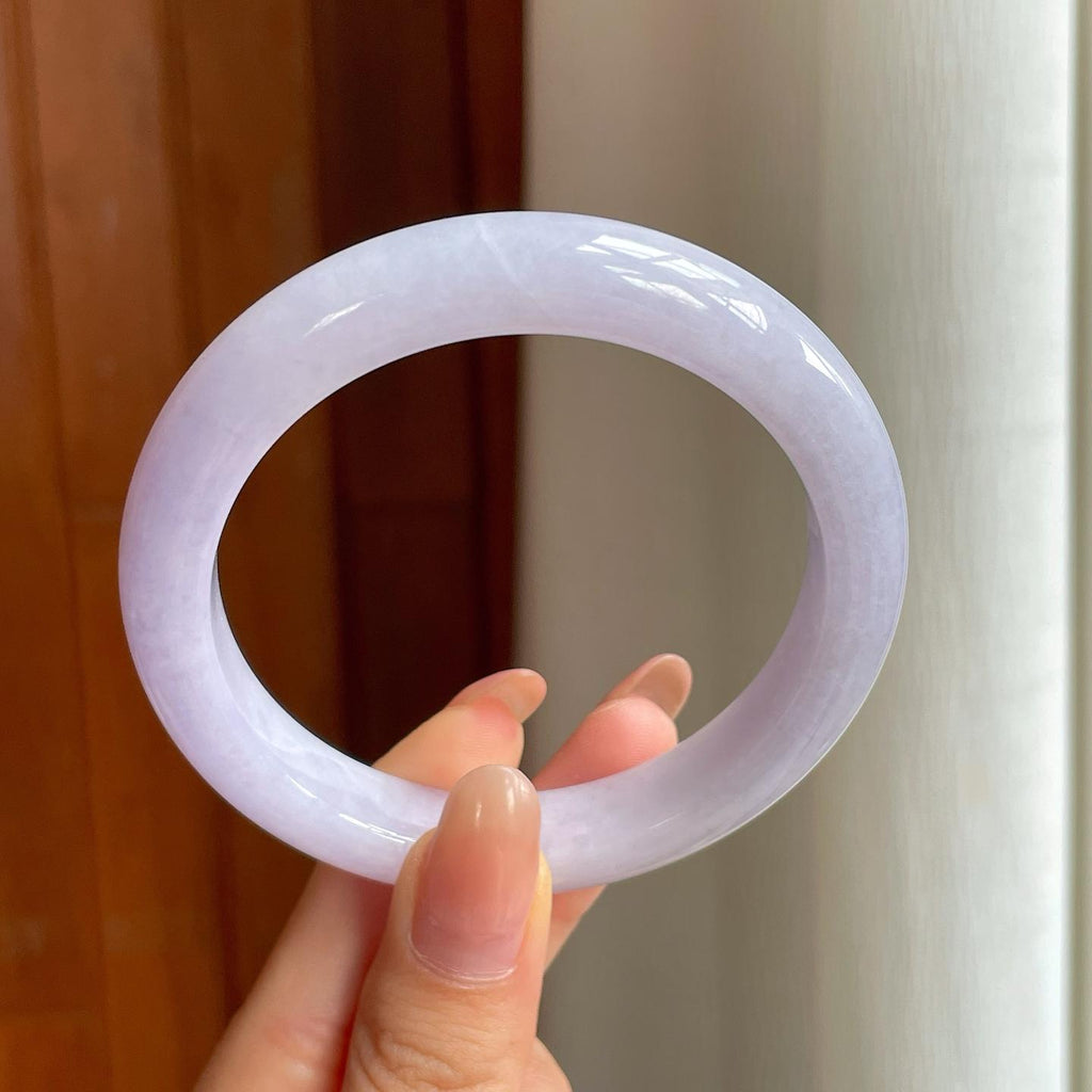 糯冰紫罗兰翡翠平安镯（57.8mm)（yc370294）