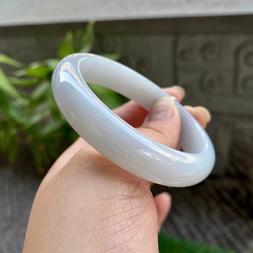 细糯种淡晴底平安镯（56.8mm）（yc311869）