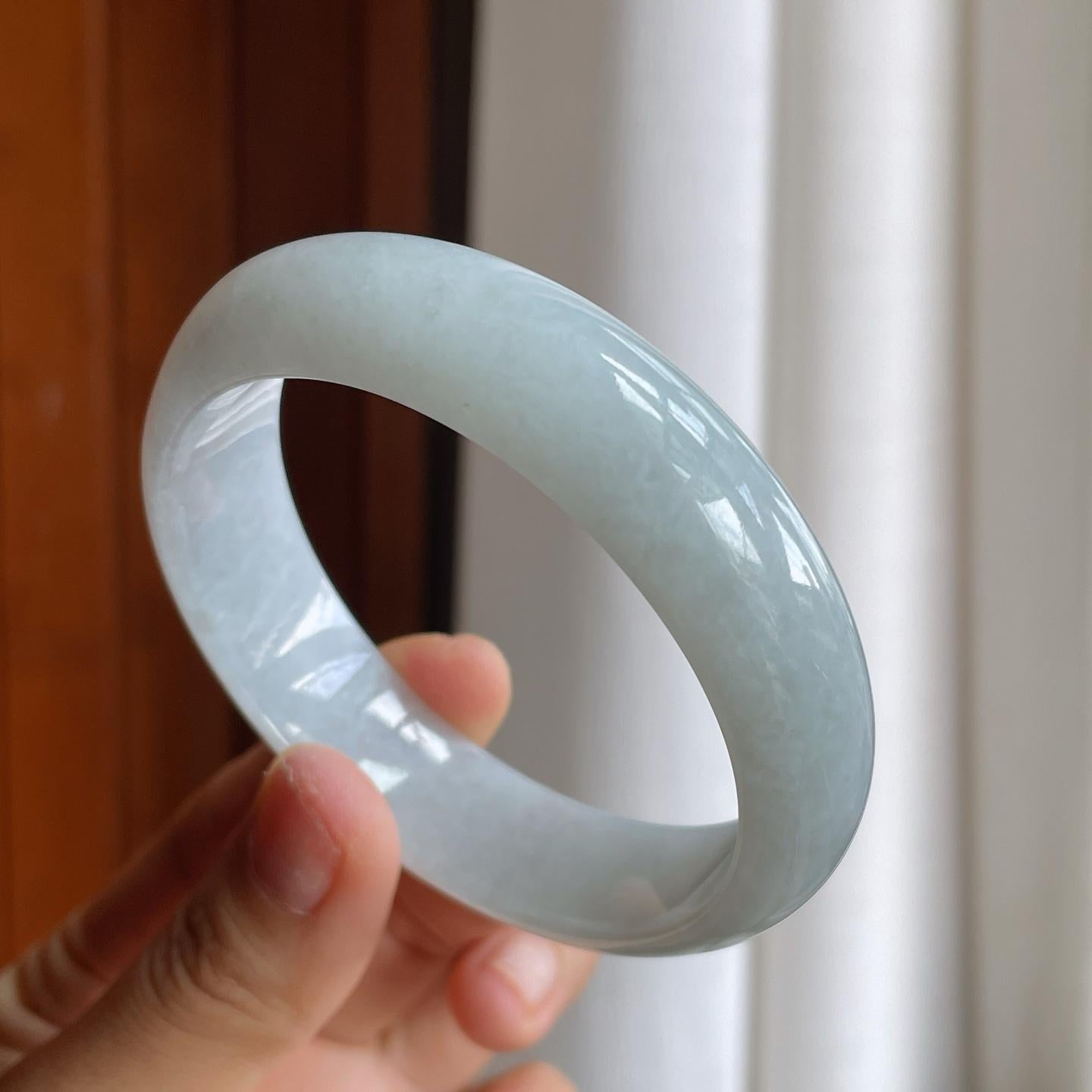 糯冰翡翠平安镯（58.5mm）（yc221940）