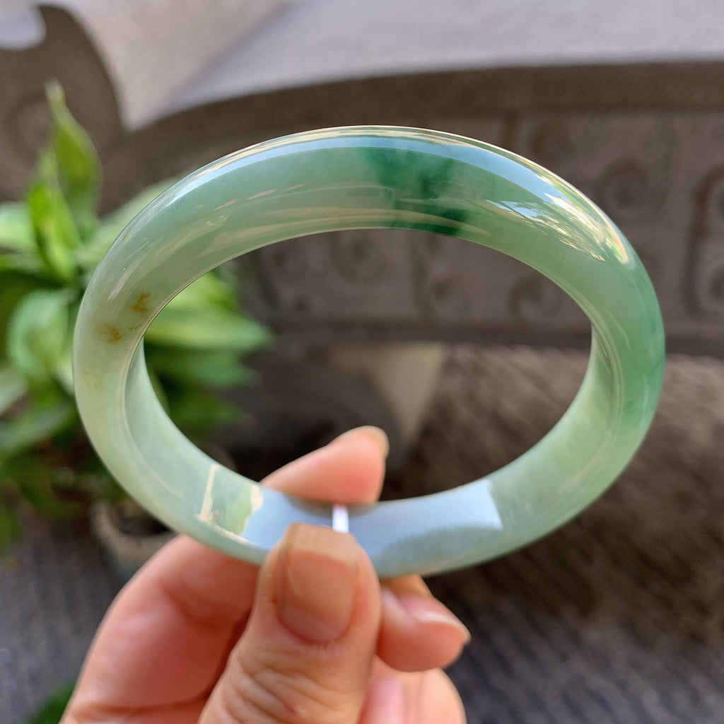 细糯种飘花平安镯（59.2mm）（yc308758）
