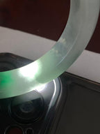 细糯种飘绿平安镯（54mm）（yc304247）
