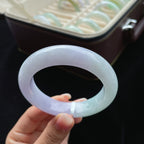 糯冰春彩正圈翡翠手镯（55.7mm）