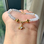 糯冰种淡紫罗兰手链（yc230955）