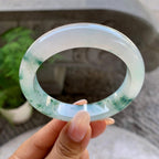 细糯种飘花平安镯（55.3mm）（yc199568）