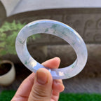 细糯种紫罗兰飘花平安镯（52mm）（yc246656）