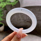 糯冰种无色圆条手镯（54.4mm）（yc203701）