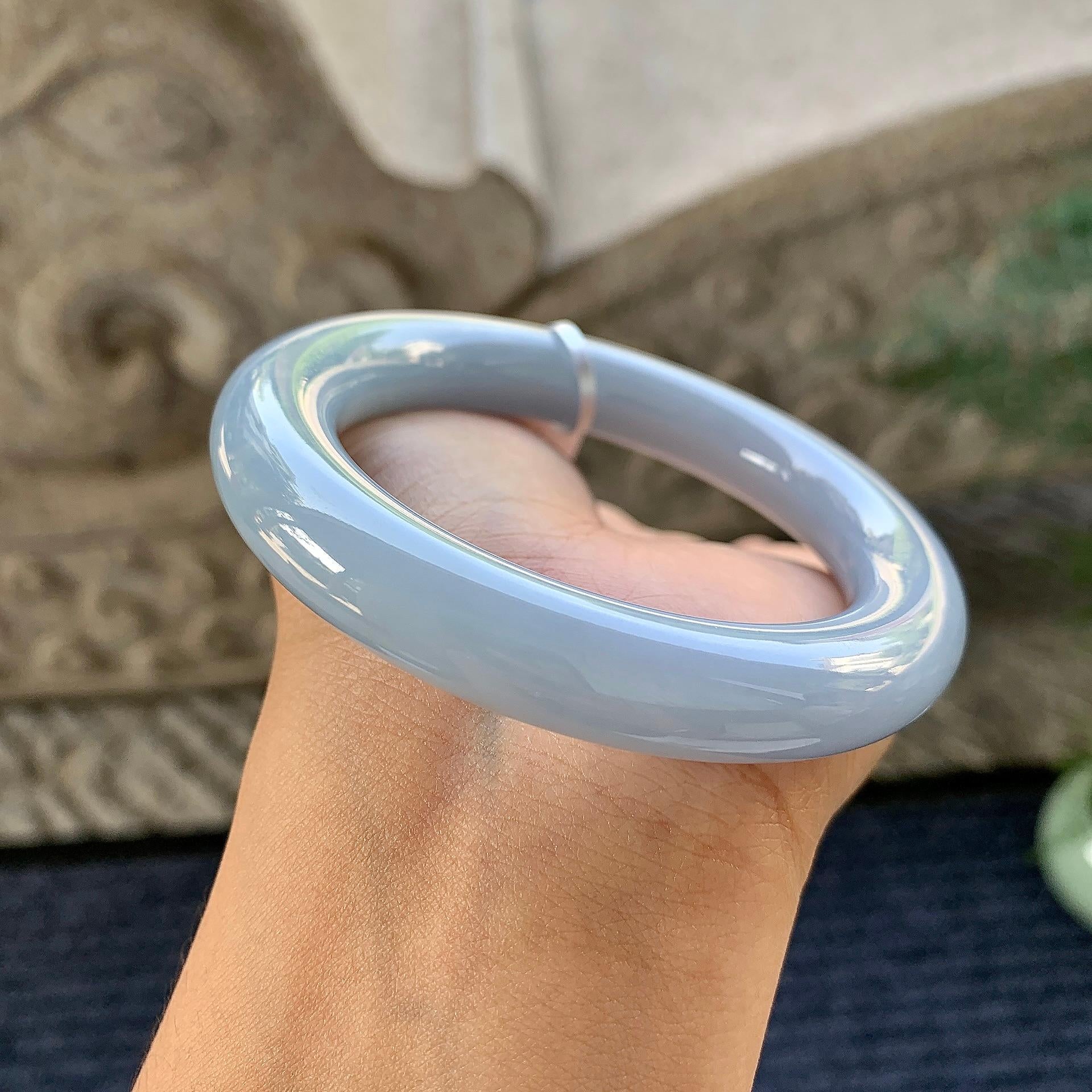 细糯种紫罗兰圆条手镯（54.4mm）（yc249407）