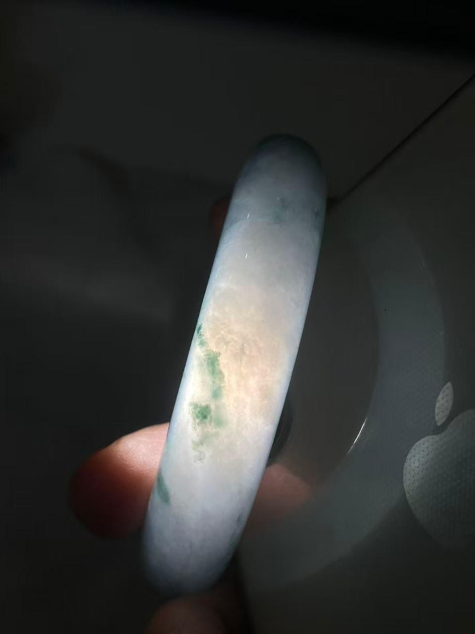 冰种飘花平安镯（56.8mm）（yc306460）