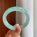 冰玻种蓝晴底翡翠平安镯（57.5mm）（yc329513）