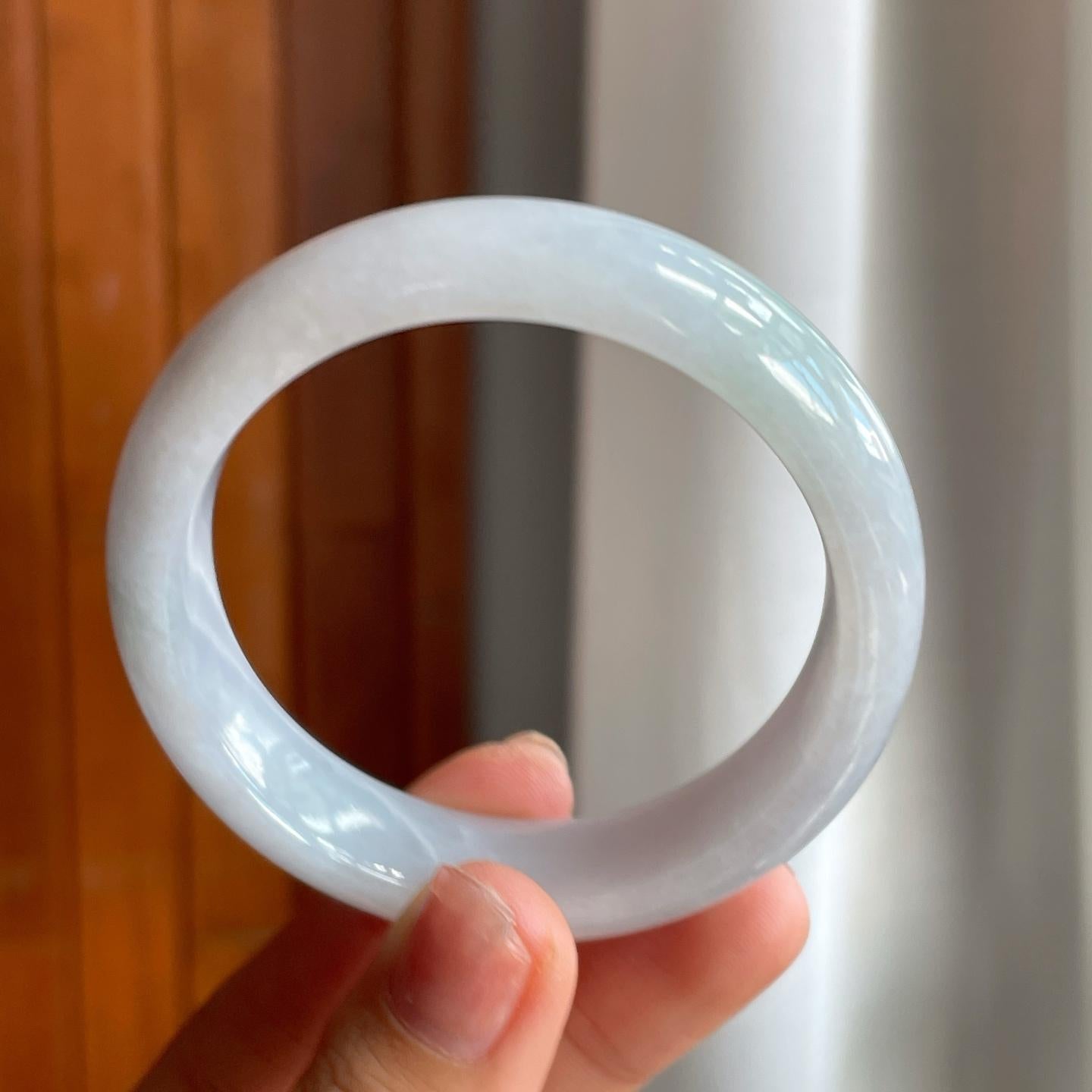糯种翡翠平安镯（53.3mm）（yc215249）