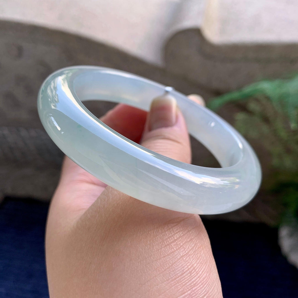 糯冰种淡晴底平安镯（59.8mm）（yc223267）