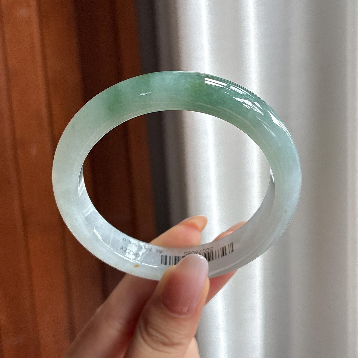 糯冰半山半水正圈平安镯 56圈（yc734233）