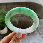 细糯种翠绿平安镯（57.3mm）（yc213155）