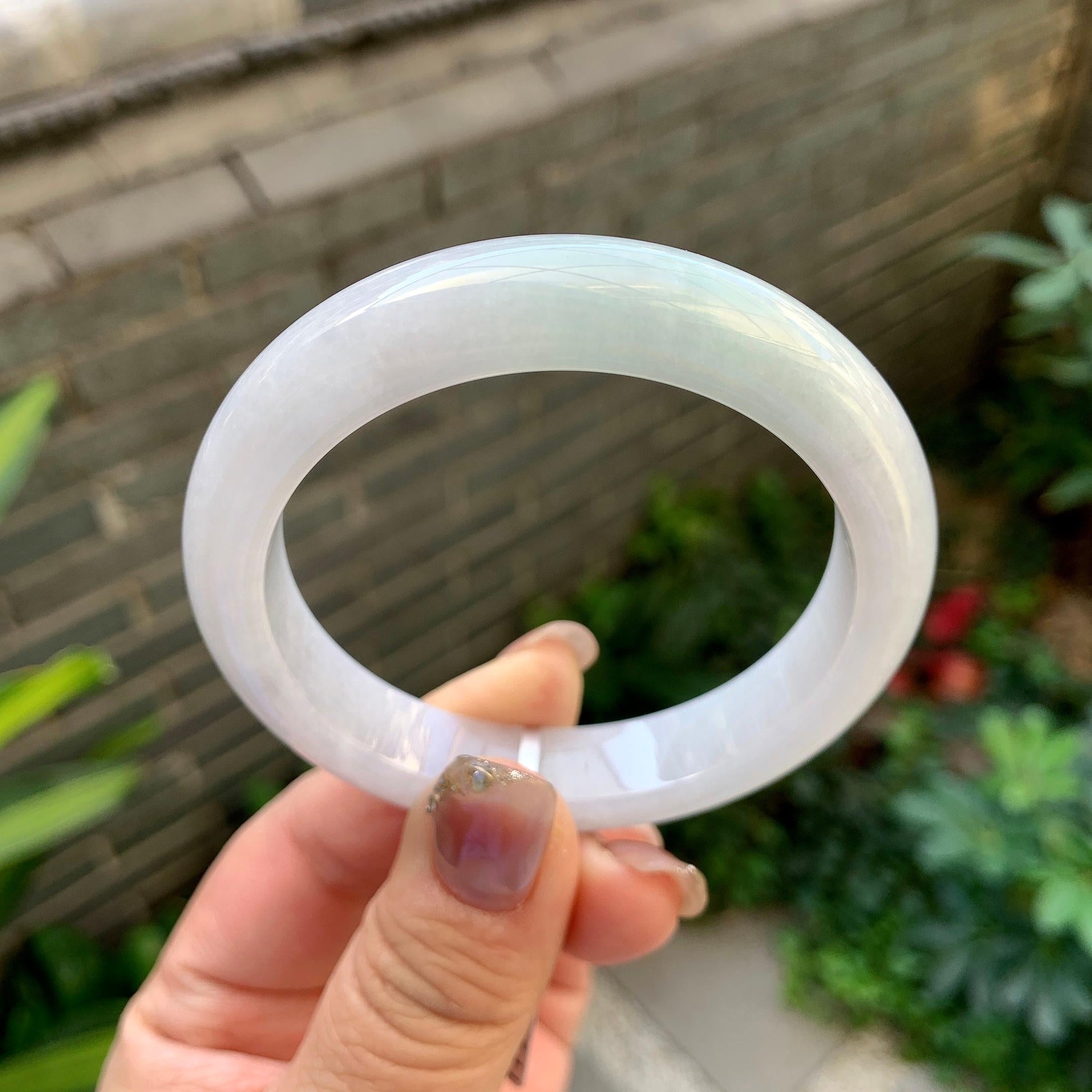 细糯种无色平安镯（53.8mm）（yc291721）