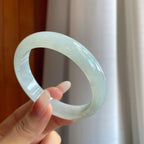 糯冰无色翡翠平安镯（57mm）（yc264141）