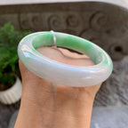 细糯种翠绿平安镯（57.3mm）（yc213155）