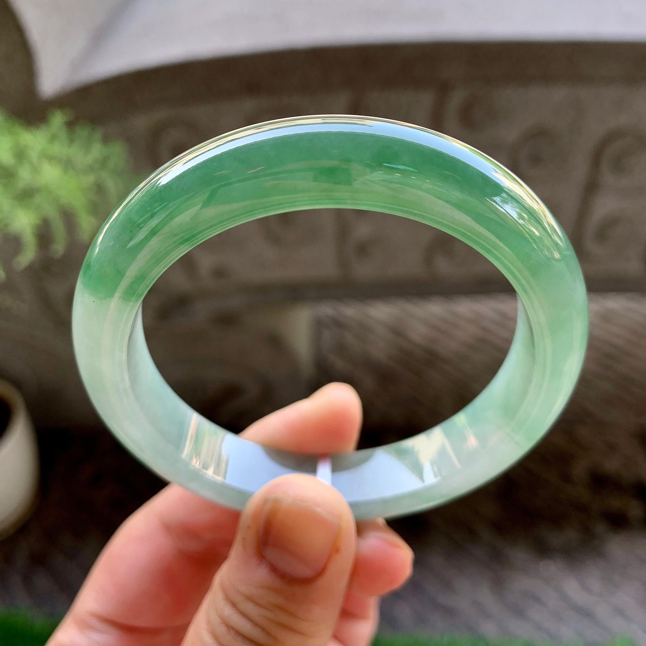 细糯种半山水平安镯（56mm）（yc240761）