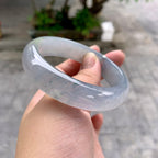 糯冰种飘花宽版轮胎手镯（57.2mm）（yc233907）