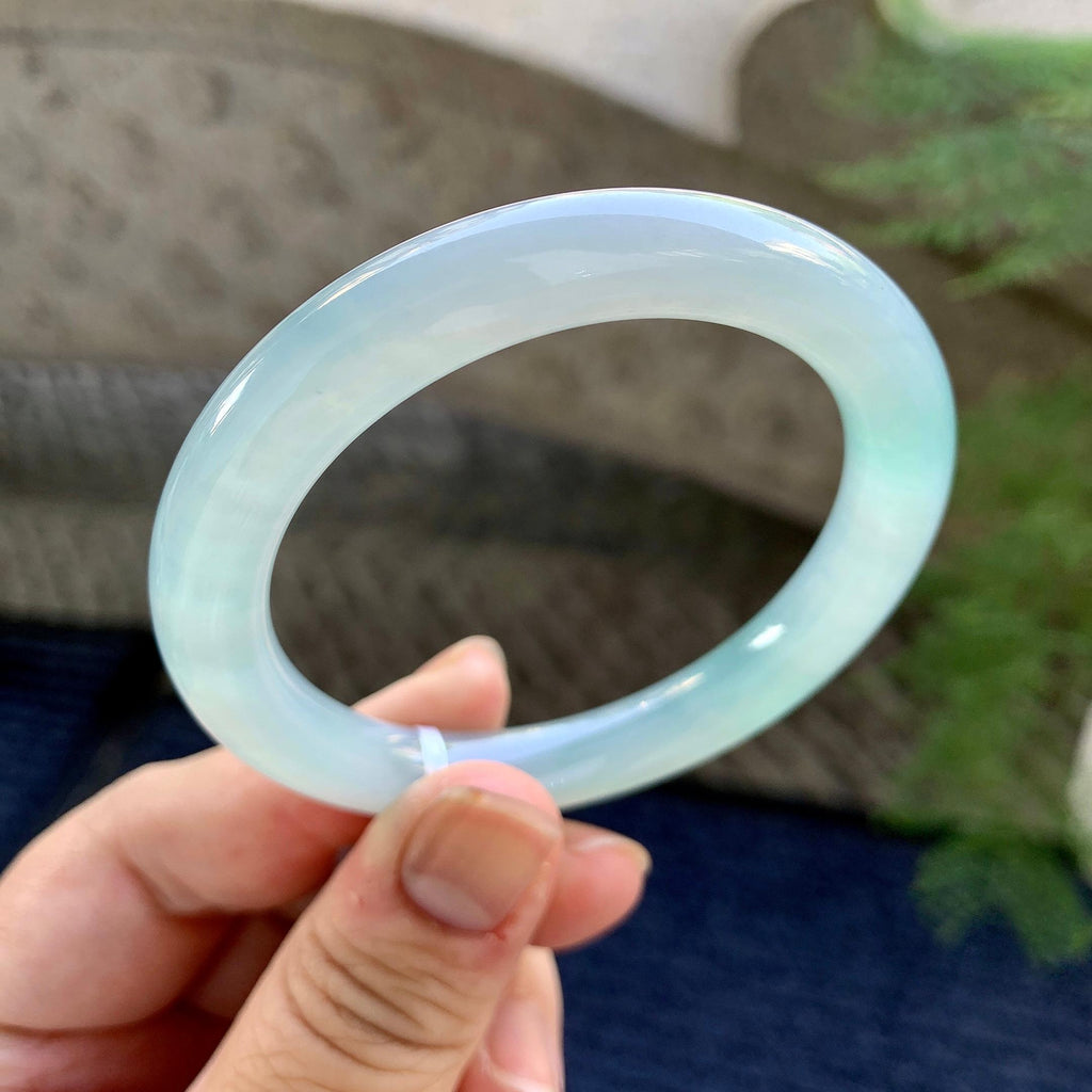 糯冰种晴水圆条手镯（51.8mm）（yc249375）