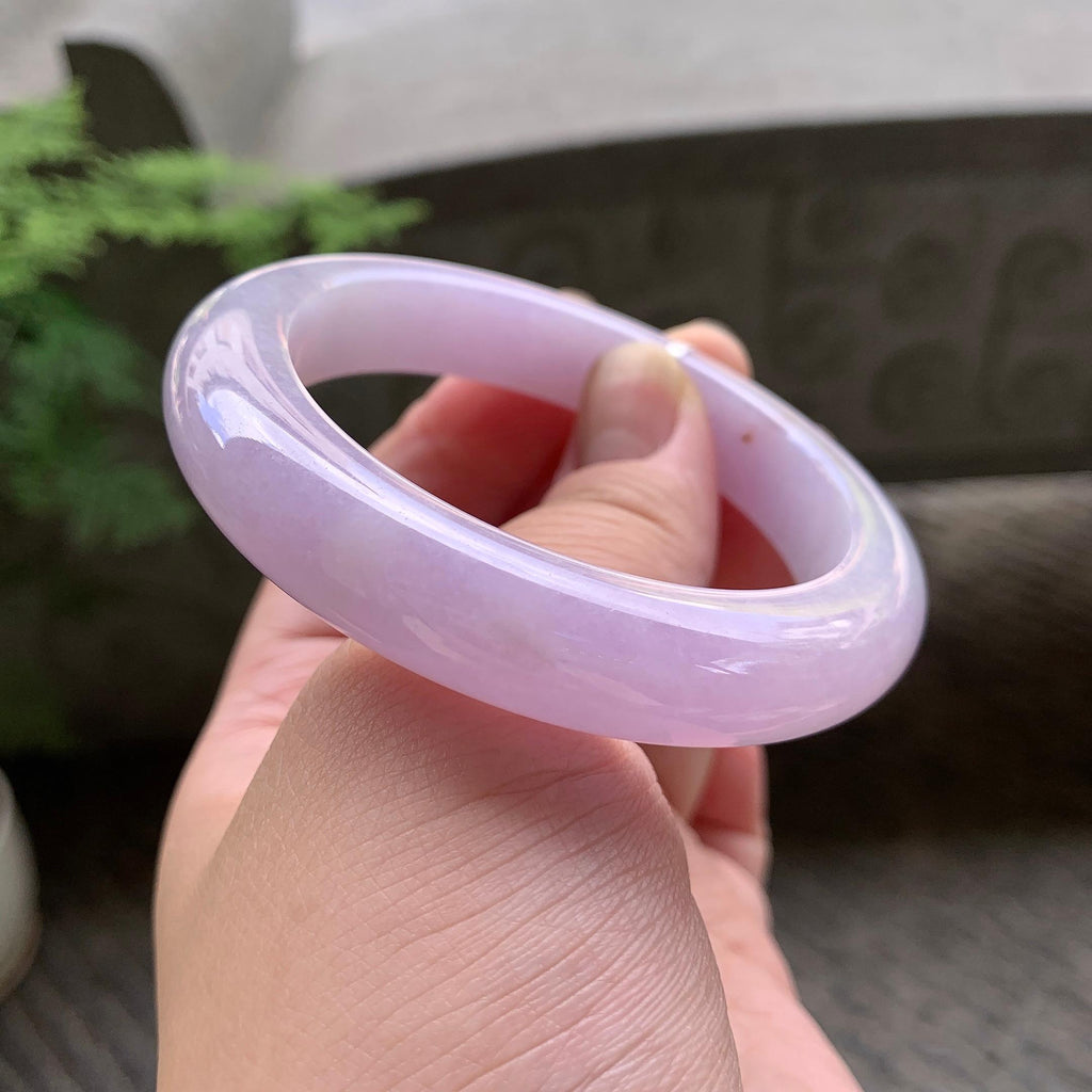 细糯种紫罗兰洒金平安镯（54.5mm）（yc202381）