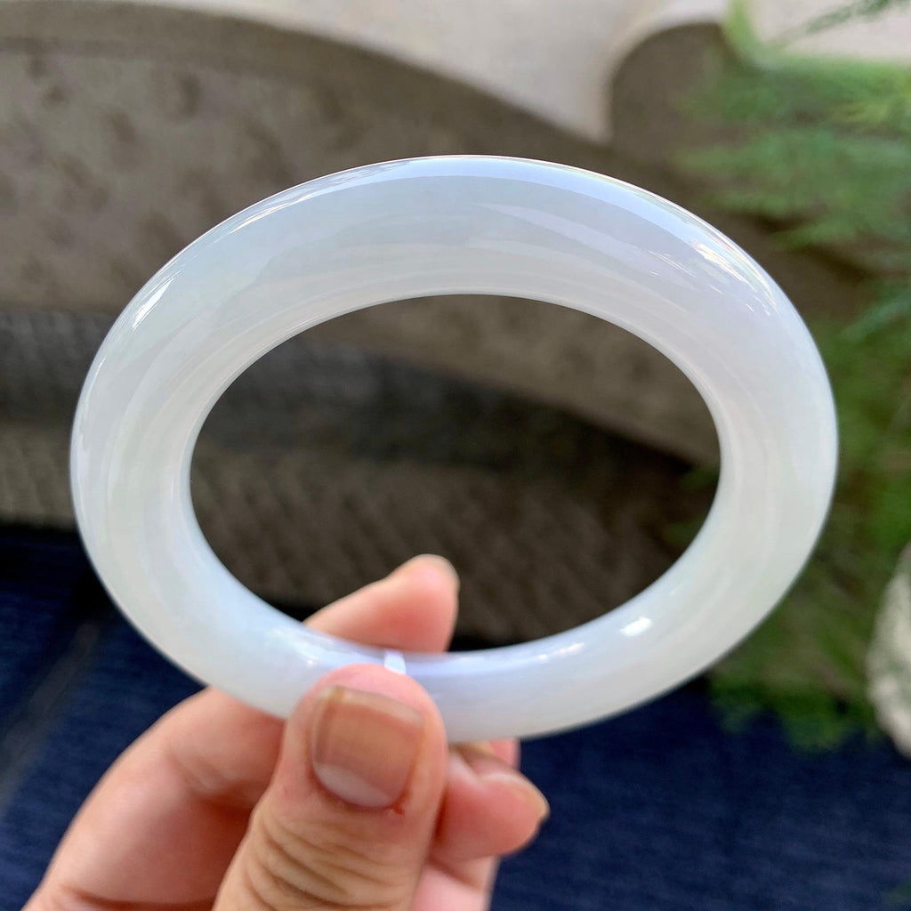 细糯种无色圆条手镯（54.4mm）（yc249445）