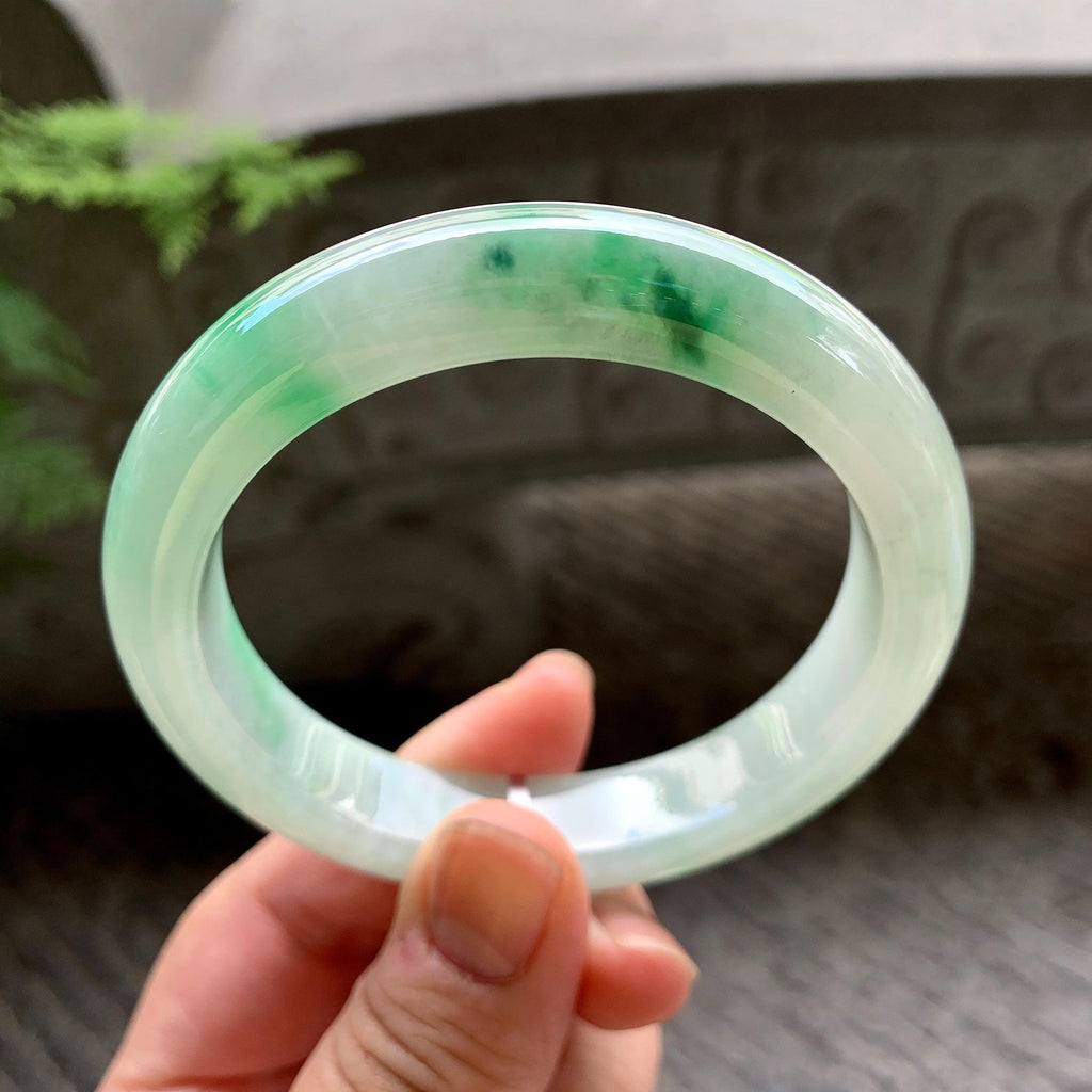 细糯种飘花平安镯（57.3mm）（yc202365）