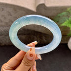 糯冰种飘花圆条手镯54.8mm（yc272773）