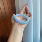 糯冰淡紫罗兰翡翠平安镯（53.3mm）（yc266490）