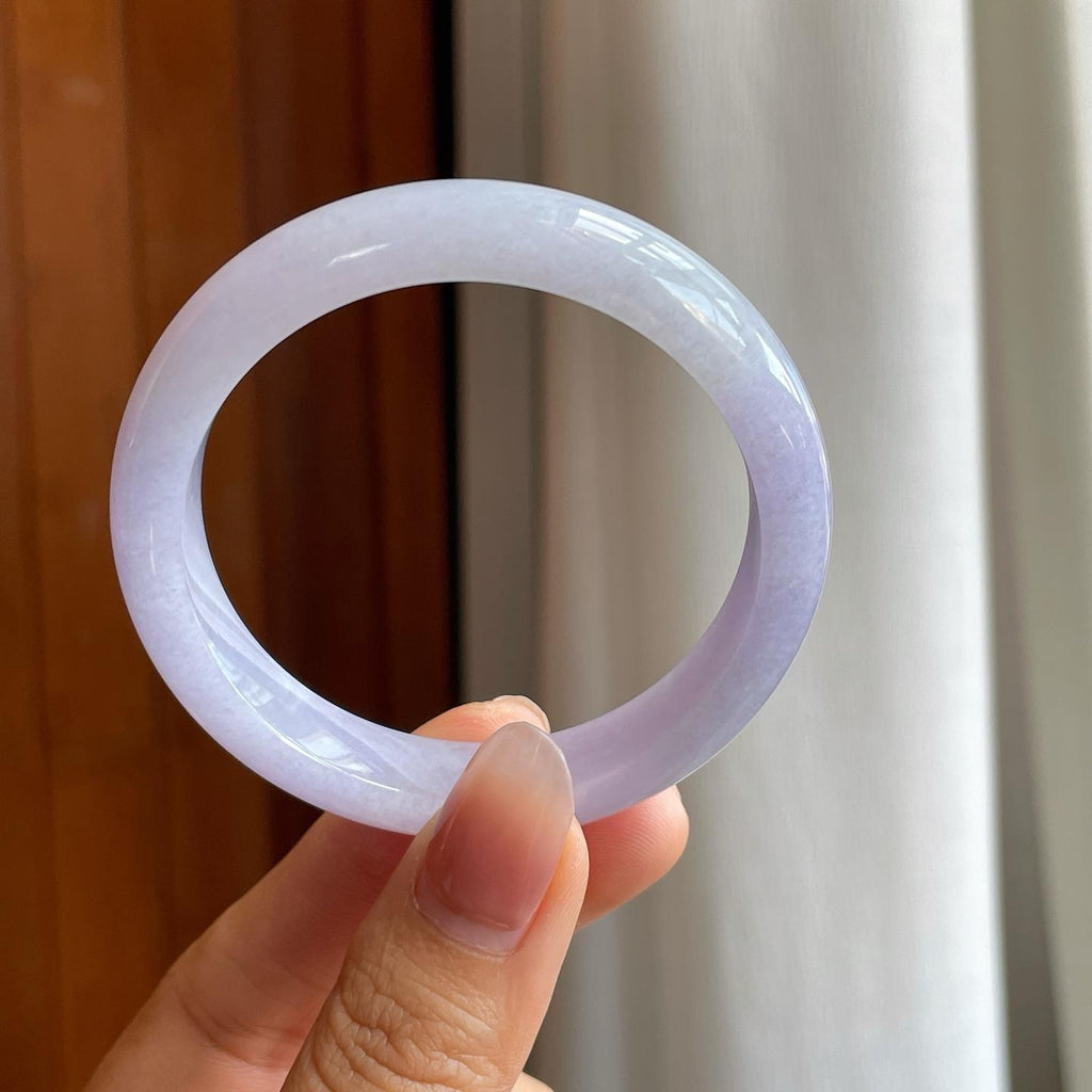 糯冰紫罗兰翡翠平安镯（51.5mm）（yc311443）