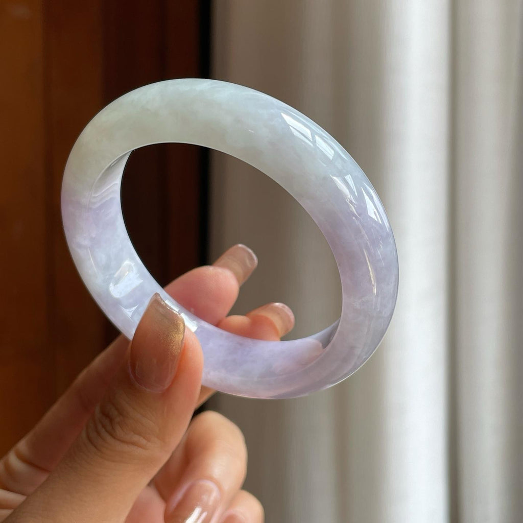 糯冰紫罗兰翡翠平安镯（54.5mm）（yc373911）