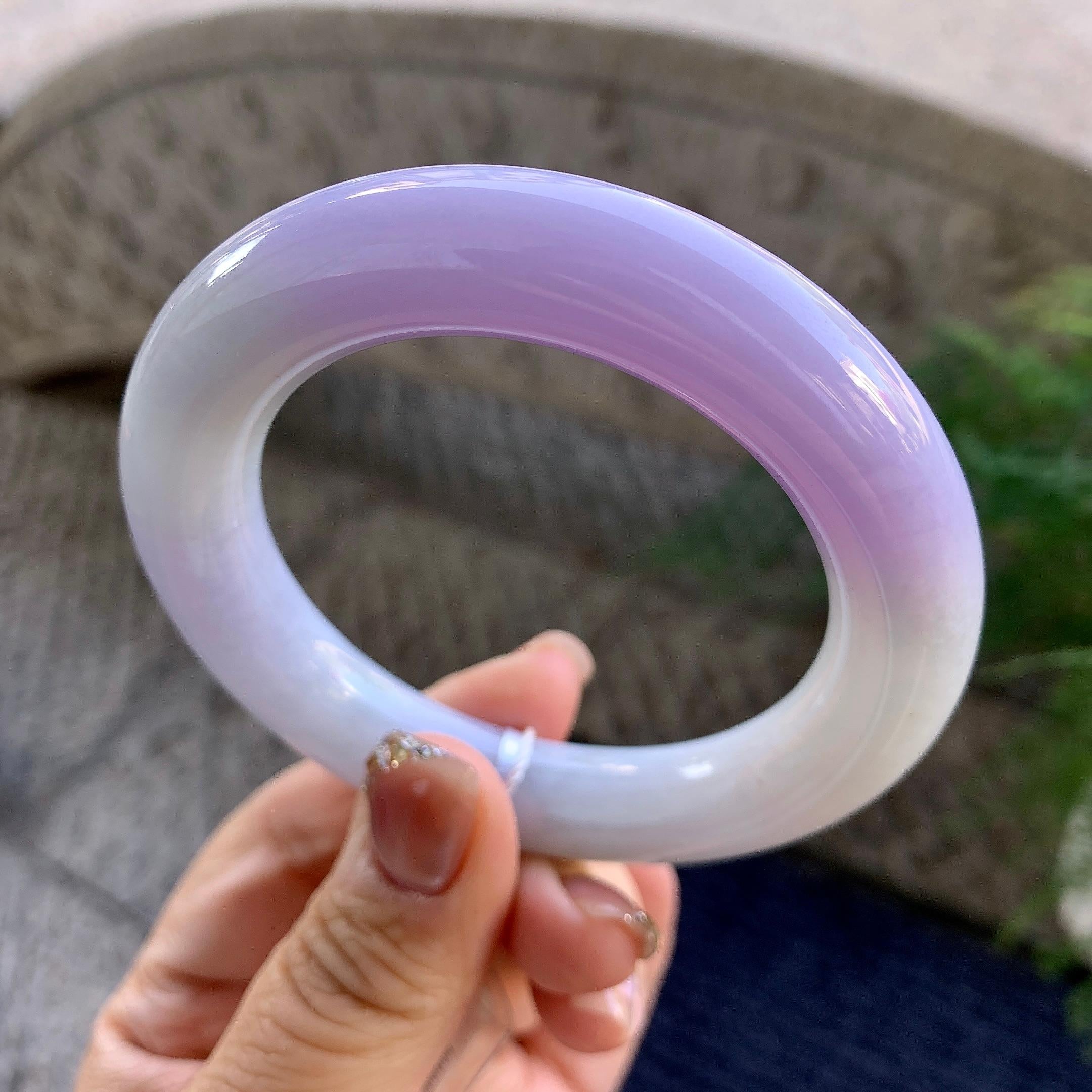 细糯种紫罗兰圆条手镯（55.4mm）（yc275317）