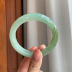糯冰晴底带黄翡翡翠平安镯（58mm）（yc310365）