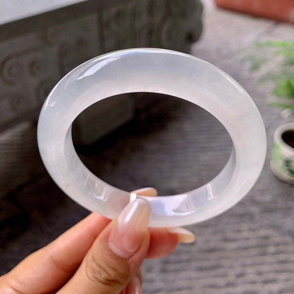 糯冰种无色平安镯（56.8mm）（yc203706）