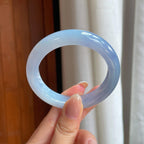 糯冰紫罗兰翡翠平安镯（53.4mm)（yc389514）