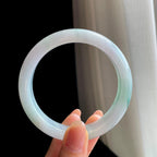 糯冰春底飘花翡翠平安镯（57.5mm）（yc346537）
