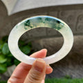 糯冰种飘花圆条手镯（54.7mm）（yc304783）