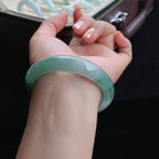 糯冰飘花翡翠手镯（58mm）（yc016517）