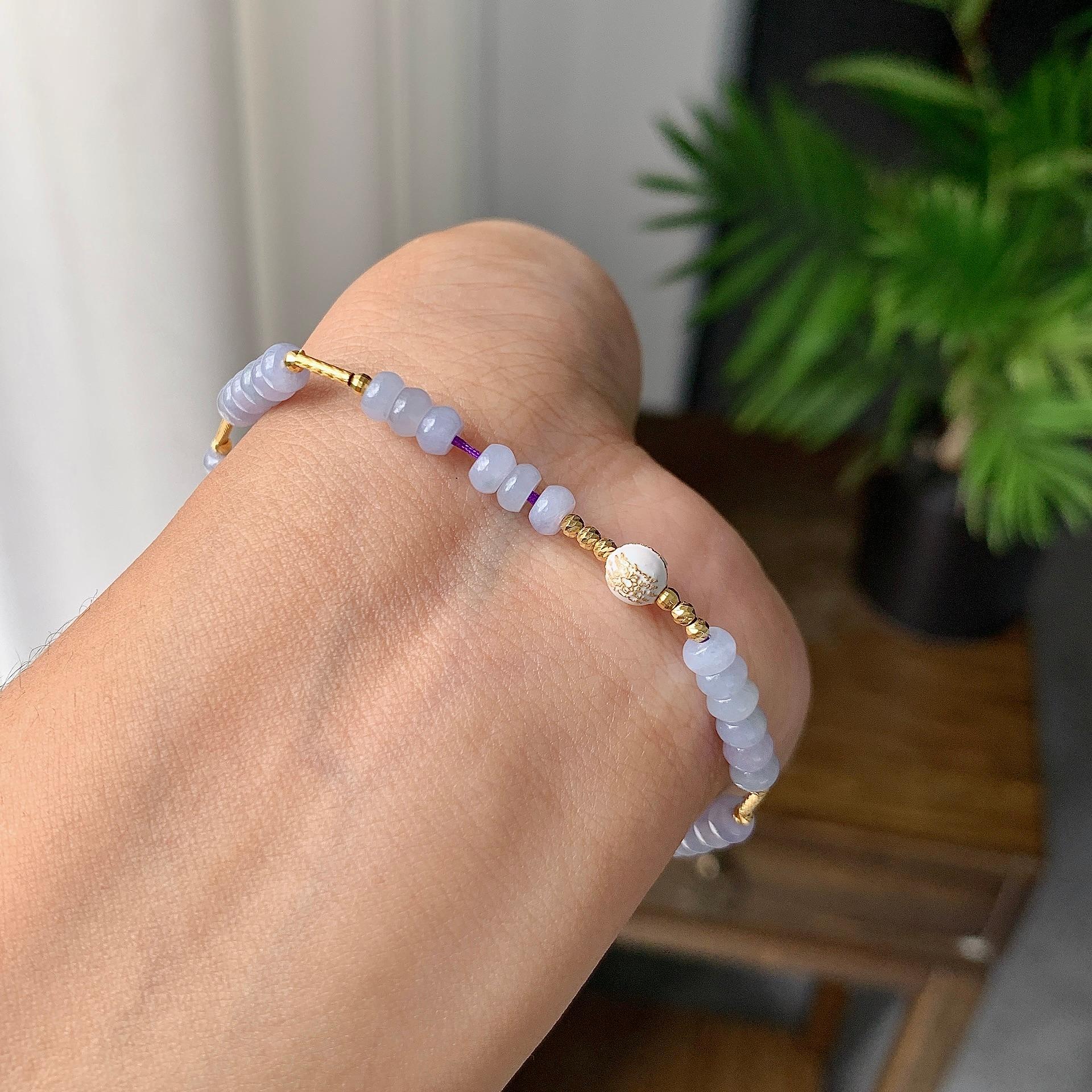 细糯种紫罗兰算盘珠手链（yc207250）