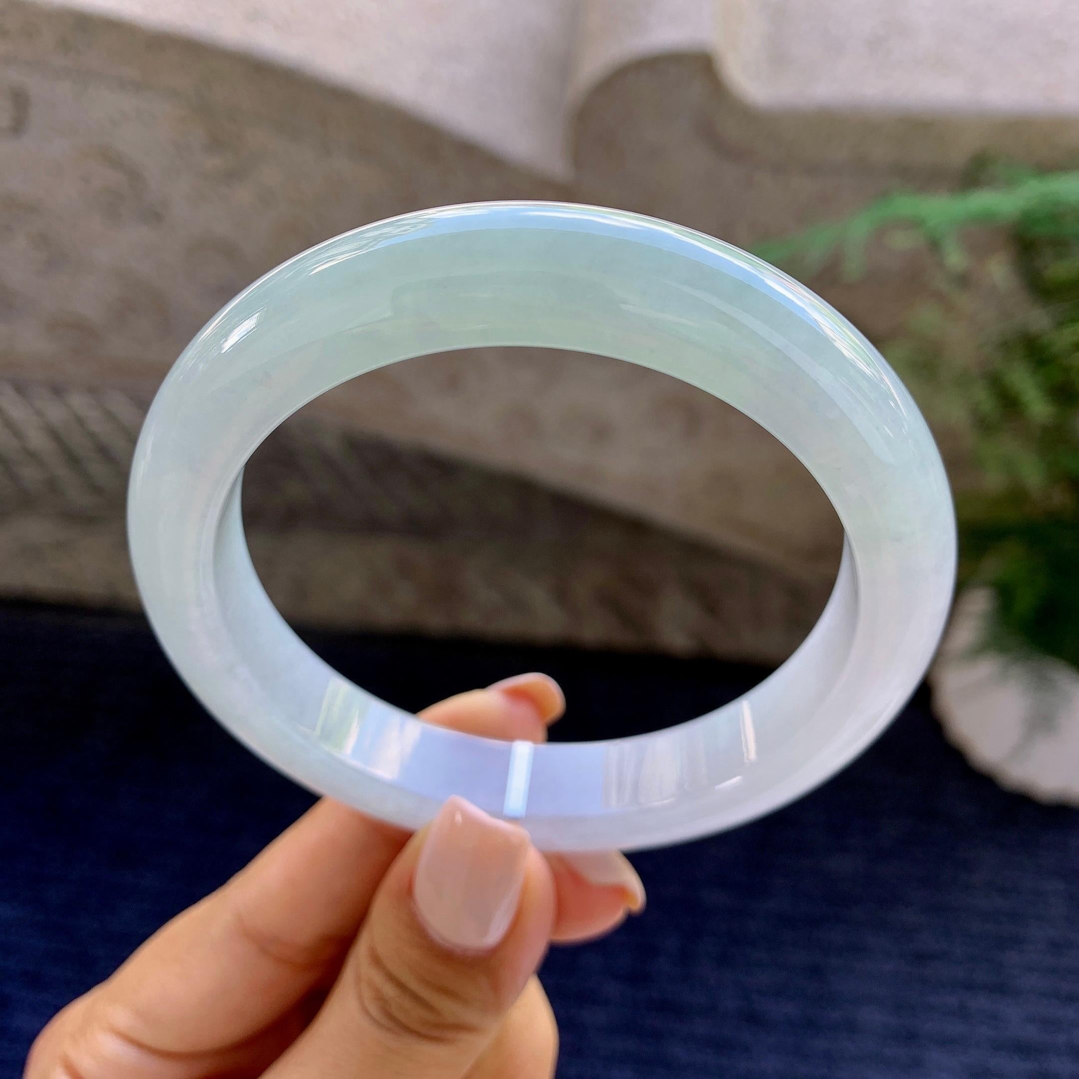 细糯种带底色平安镯（61mm）（yc223970）