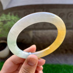 细糯种黄翡圆条手镯（56.2mm）（yc246658）